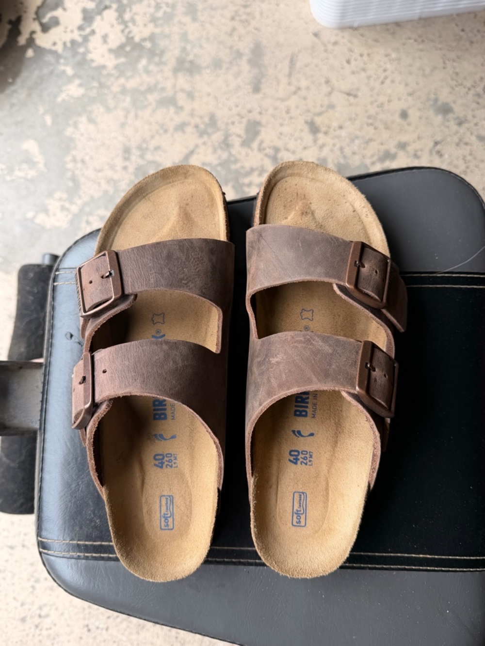 Birkenstock Brown Suede Double-Buckle Sandals